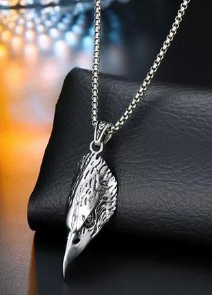 Чоловічий срібний ланцюжок на шию ястреб