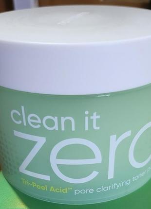 Banila co. clean it zero tri-peel acid pore clarifying toner pad очищающие диски для лица3 фото