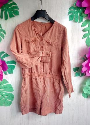 Стильний літній комбінезон коричневий на 11 років зріст 146 см next