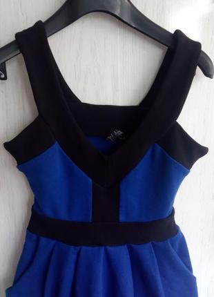 Коротенькое синее платье uk 6 / 34 /  xs/42 бренд bay2 фото