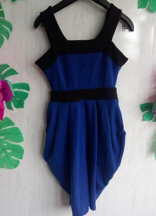 Коротенькое синее платье uk 6 / 34 /  xs/42 бренд bay3 фото