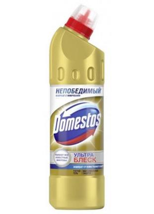 Середовище для чистки туалету domestos ультра блиск 1 л (871401707876)1 фото