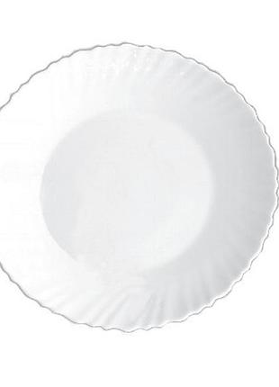 Тарелка обеденная vittora wave blanco v-220w 22 см