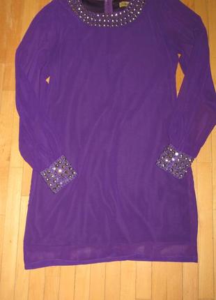 Платье нарядное фиолетовое, бренд penny choo4 фото