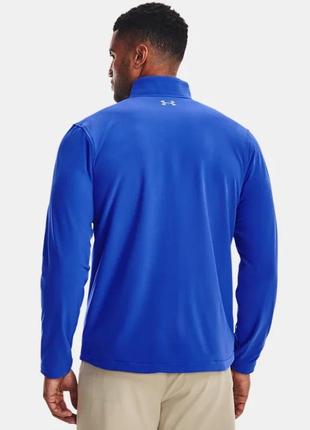 Синя спортивна куртка кофта тепла толстовка з блискавкою зіп-флюска світшот демі under armour2 фото