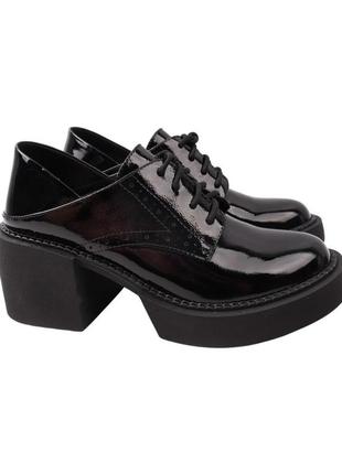 Туфли женские erisses черные натуральная лаковая кожа, 34