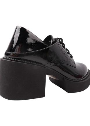 Туфли женские erisses черные натуральная лаковая кожа, 34