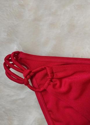 Червоні жіночі плавки низ купальника купальні труси батал великого розміру бікіні6 фото