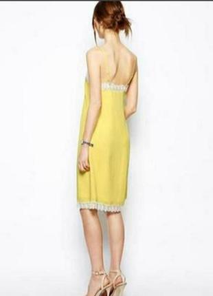 Жовте плаття міді білизни стиль asos2 фото