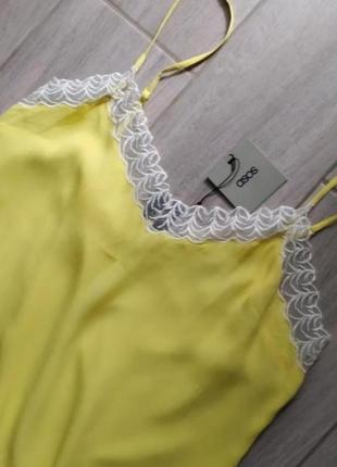 Жовте плаття міді білизни стиль asos9 фото