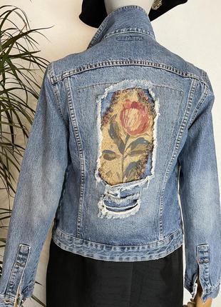 Вінтаж,джинсовка,джинсова куртка,жакет,піджак,equus denim & co.4 фото