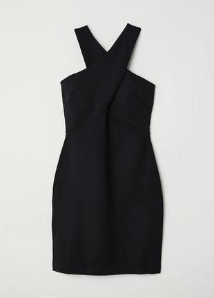 Нова чорна коротка сукня h&m xs xxs плаття по фігурі бандажна сукня бандажне плаття