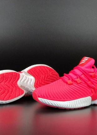 Жіночі кросівки adidas  рожеві з білим5 фото
