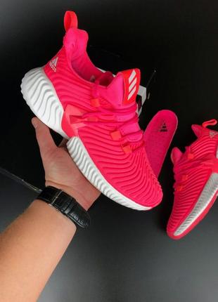 Жіночі кросівки adidas  рожеві з білим4 фото