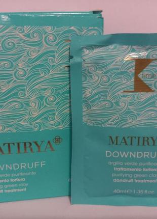 K-time matirya downdruff green clay очищающее средство против перхоти с зеленой глиной.