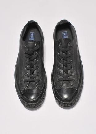 Шкіряні кеди converse all black - 40