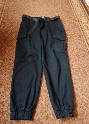 Штани/ джинси з резинками карго, джогери модні стильні6 фото