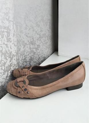 Кожаные туфли балетки jana 39 р. натуральная кожа5 фото