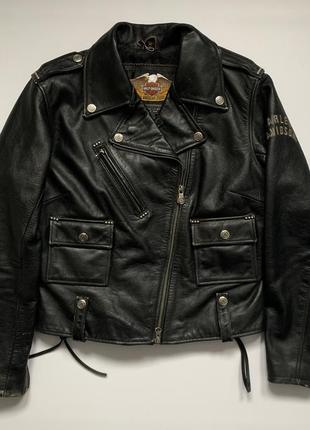 Harley davidson motorcycle leather jacket куртка косуха1 фото