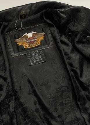 Harley davidson motorcycle leather jacket куртка косуха8 фото