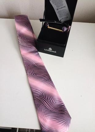 Галстук галстук с запонками и зажим в коробке la pscara1 фото