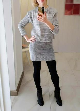 Костюм спідниця светр в'язані
