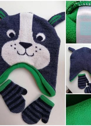 Шапка +рукавички на 18-24 місяці