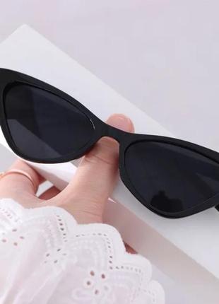 Очки очки uv400 лисички кошки черные темные стильные модные новые1 фото