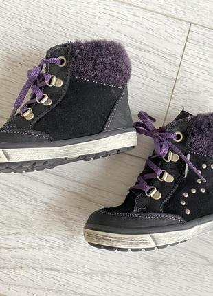 Кожаные ботинки däumling kinderschuhe для девочки весна 22 р. 14 см
