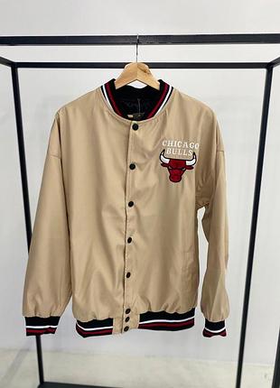 Мужской бомбер chicago bulls / качественные весенние мужские бомберы