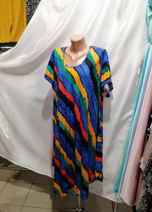 Легка літня сукня з натуральної тканини бавовна фасон розлітайка тканина, що струмує по тілу, холод3 фото