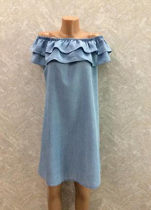 Платье на плечи с воланом размер 10-12 peacocks