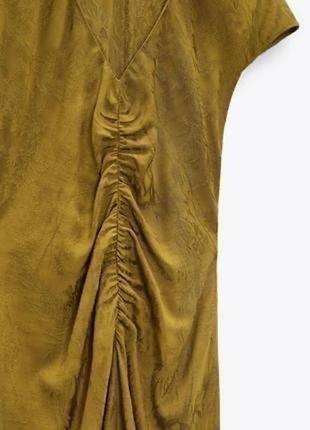 Сатиновое платье миди zara.оригинал zara, натуральный состав ткани, длина миди.6 фото