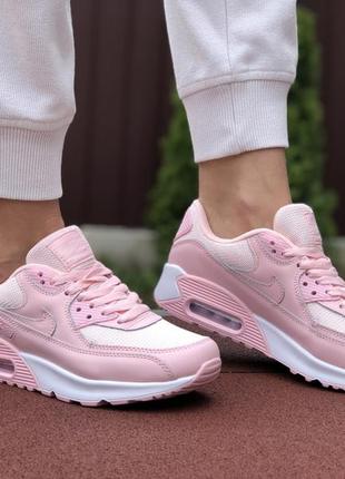 Кроссовки для бега и активного отдыха nike air max 90 / топовые женские кроссовки на лето / жіночі кросівки шкіряні для міста3 фото