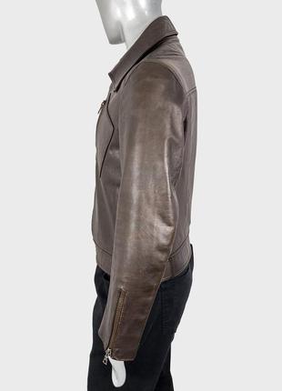 Винтажная итальянская люксовая дизайнерская кожаная куртка косуха 1990х4 фото