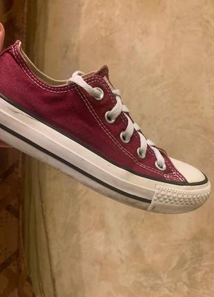 Кеды converse конверсы бордовые низкие