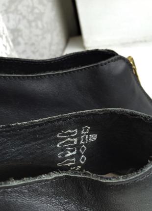 Кожаные ботинки туфли с разрезами oxmox 39 р. натуральная кожа7 фото