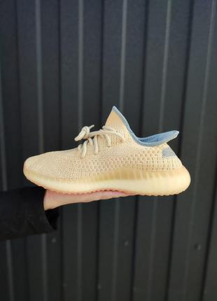 Жіночі кросівки adidas yeezy  boost 350 v2 yellow blue3 фото