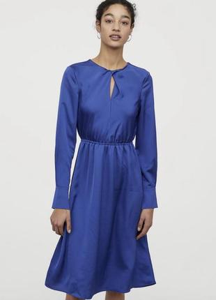 Сатиновое платье h&m 38-m
