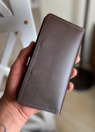 Мужской портмоне коричневый кошелек для денег купюр карточек2 фото