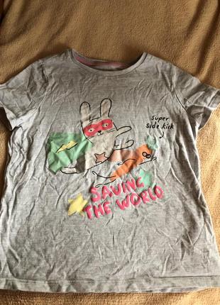 Футболочка сіра для дівчинки розмір 6-7 років