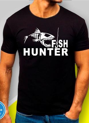 Футболка з принтом для рибалок  "fish hunter"