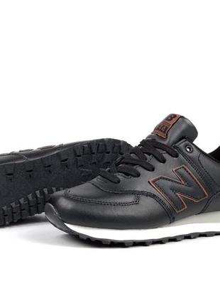 Чоловічі кросівки new balance 574 чорні8 фото