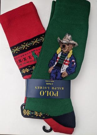 Шкарпетки чоловічі набір 2 шт оригінал polo bear by ralph lauren2 фото