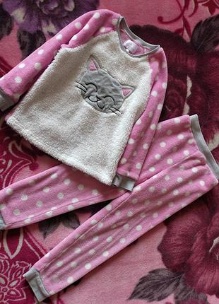 Пижама теплая для девочки, 122. замеры на фото