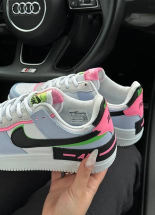 Женские кроссовки nike air force 1 shadow violet black rose2 фото