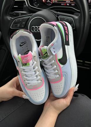 Женские кроссовки nike air force 1 shadow violet black rose3 фото