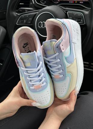 Женские кроссовки nike air force 1 shadow white sky yellow6 фото