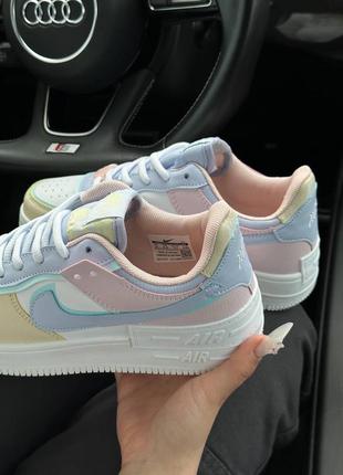 Женские кроссовки nike air force 1 shadow white sky yellow5 фото