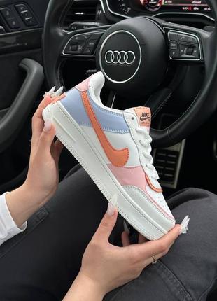 🔥женские кроссовки nike air force 1 shadow white orange sky6 фото